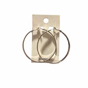 Express Classic Silver Hoop Earrings - NWT